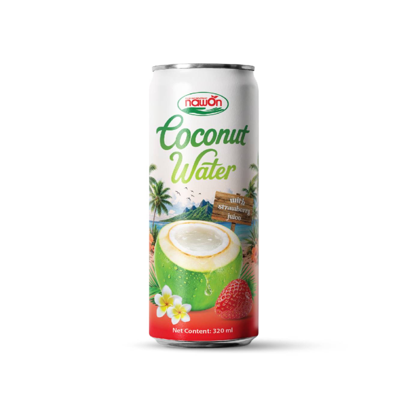 can 320ml 10 82 fl oz delicate coconut water enhanced by fragrant strawberry offering a refreshing burst of fruity flavor nawon can 320ml 10 82 fl oz delicate coconut water enhanced by fragrant strawberry offering a refreshing burst of fruity flavor nawon
