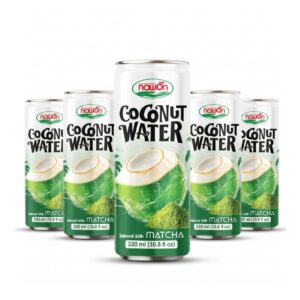 can 320ml 10 82 fl oz real coconut water with matcha and a refreshing tropical taste with a smooth nawon