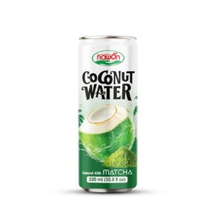 can 320ml 10 82 fl oz real coconut water with matcha and a refreshing tropical taste with a smooth nawon
